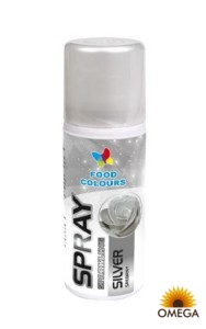 Barwnik spożywczy w sprayu srebrny