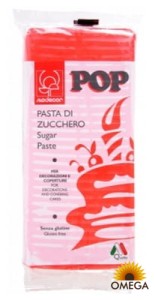 Masa cukrowa 250 g POP Modecor czerwony